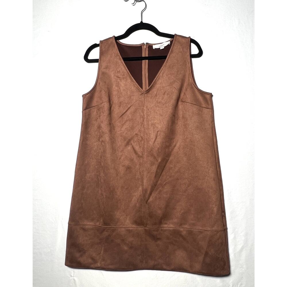 Loft Womens Size 10 Faux Suede Shift Sleeveless Dress Western Boho Shift Dress